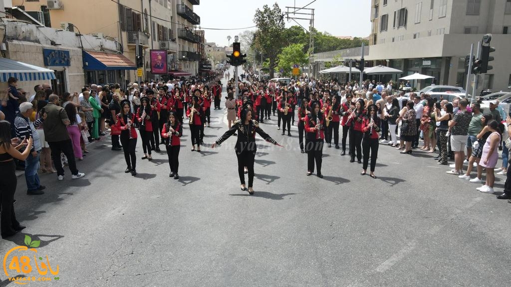 صور: استعراض كشفي ضخم في يافا بمناسبة يوم التقبيلة 